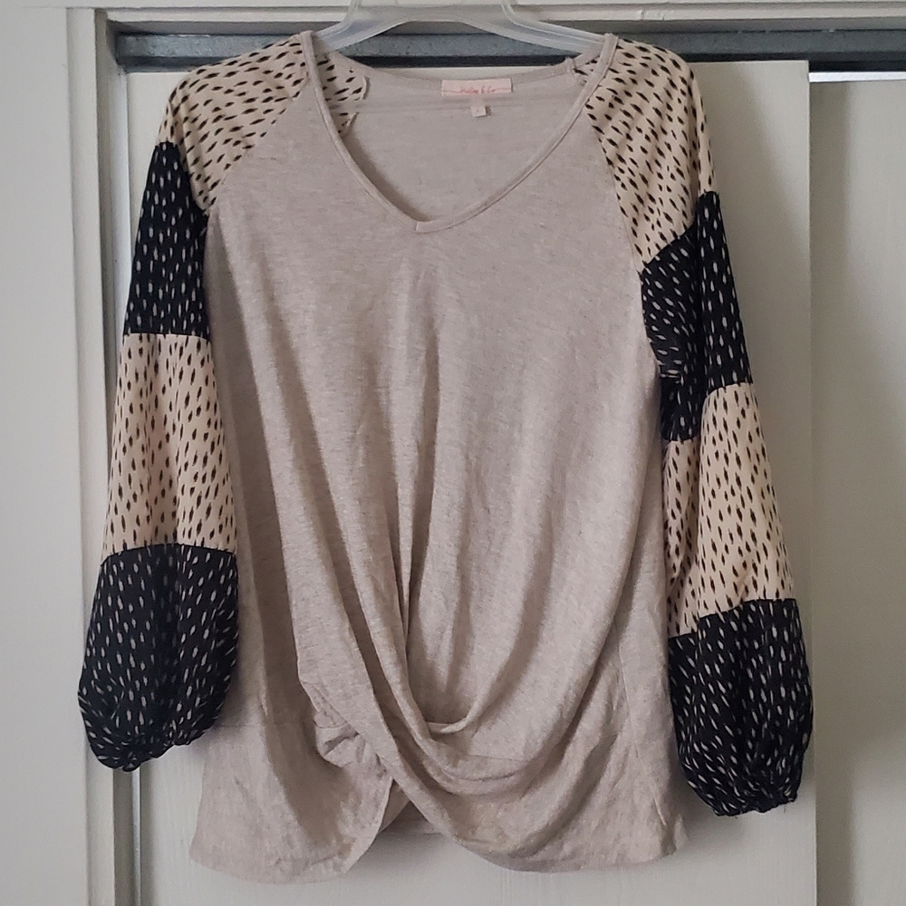 Hailey & Co. Draped Front Top